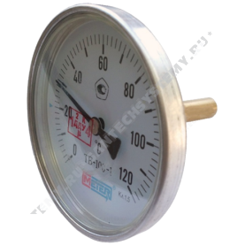 Термометр биметаллический Метер ТБ100 120C Дк 100 L=80 в Волгограде 0