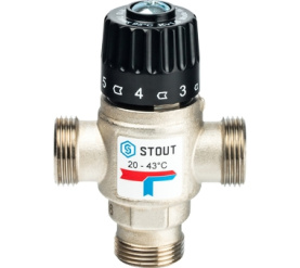 Термостатический смесительный клапан для систем отопления и ГВС 3/4 НР 20-43° STOUT SVM-0020-164320 в Волгограде 1