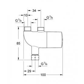 Смеситель GROHTHERM MICRO (арт.34487000) термостат для установки под рак. GROHE в Волгограде 2