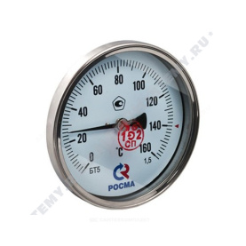 Термометр биметаллический Метер ТБ100 160C Дк 100 L=40 в Волгограде 0