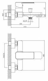 Смеситель для ванны Orange Merci M13-211cr с поворотным изливом, хром в Волгограде 1