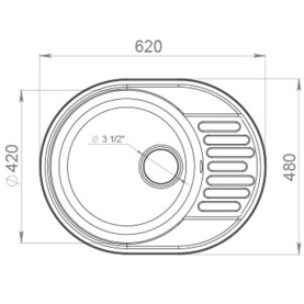 Мойка комп. QUARZ GF-Z 58 чаша+кр 620*480 (терракот) GranFest в Волгограде 1