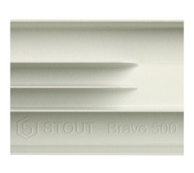 Радиатор алюминиевый боковое подключение STOUT Bravo 500 12 секций SRA-0110-050012 в Волгограде 10