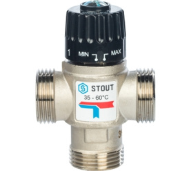 Термостатический смесительный клапан для систем отопления и ГВС 1 НР 35-60°С STOUT SVM-0020-166025 в Волгограде 2