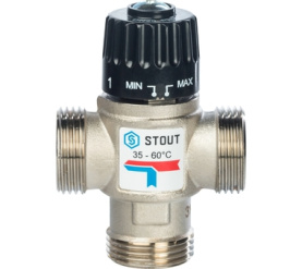 Термостатический смесительный клапан для сиcтем отопления и ГВС 1 НР 35-60° STOUT SVM-0020-256025 в Волгограде 2