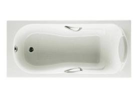 Чугунная ванна Roca Haiti 150x80 2332G000R с противоскольжением, с отверстиями для ручек в Волгограде 1