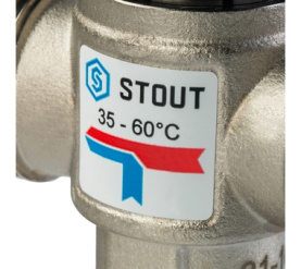 Термостатический смесительный клапан для сиcтем отопления и ГВС 1 НР 35-60° STOUT SVM-0020-256025 в Волгограде 3