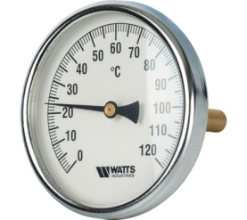 Термометр биметаллический с погружной гильзой 100 мм F+R801(T) 100100 Watts 10006076(03.03.100) в Волгограде 0