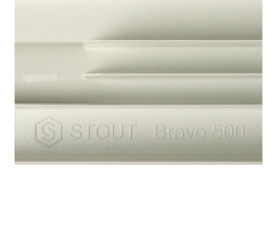 Радиатор алюминиевый боковое подключение STOUT Bravo 500 4 секции SRA-0110-050004 в Волгограде 9