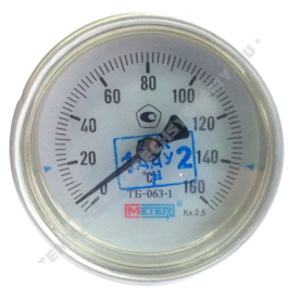 Термометр биметаллический Метер ТБ63 160C Дк 63 L=60 в Волгограде 1