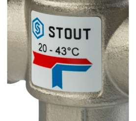 Термостатический смесительный клапан для систем отопления и ГВС 1 НР 20-43° STOUT SVM-0020-254325 в Волгограде 3