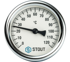 Термометр биметаллический с погружной гильзой. Корпус Dn 63 мм, гильза 50 мм 1 STOUT SIM-0001-635015 в Волгограде 1