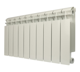 Радиатор биметаллический боковое подключение (белый RAL 9010) Global STYLE PLUS 350 10 секций в Волгограде 0