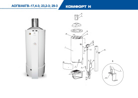 Газовый котел напольный ЖМЗ АКГВ-29-3 Комфорт (Н) (478000) в Волгограде 2