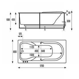 Панель для ванны Vagnerplast Side Panel 80 торцевая в Волгограде 2