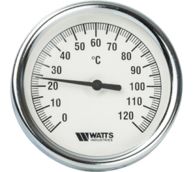 Термометр биметаллический с погружной гильзой 80 мм, штуц F+R801(T) 8050 Watts 10005931(03.02.040) в Волгограде 1