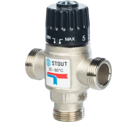 Термостатический смесительный клапан для систем отопления и ГВС 3/4 НР 35-60° STOUT SVM-0020-166020 в Волгограде 0