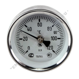 Термометр биметаллический Юмас ТБП63/ТР 120C Дк 63 Дтр 38 накладной в Волгограде 0