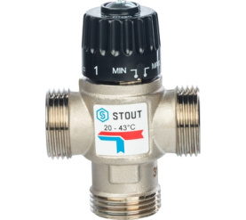 Термостатический смесительный клапан для систем отопления и ГВС 1 НР 20-43° STOUT SVM-0020-164325 в Волгограде 1
