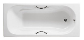 Чугунная ванна Roca Malibu 150x75 2315G000R с противоскольжением, с отверстиями для ручек в Волгограде 0