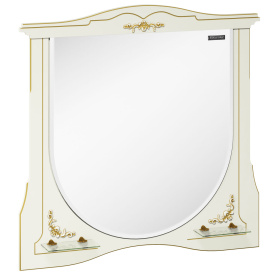 Зеркало Луиза-II 100, белый матовый, зол. пат. в Волгограде 0