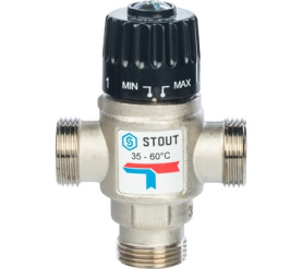 Термостатический смесительный клапан для систем отопления и ГВС 3/4 НР 35-60° STOUT SVM-0020-166020 в Волгограде 1