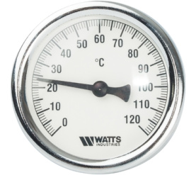 Термометр биметаллический с погружной гильзой 63 мм, штуц F+R801(T) 6375 Watts 10005809(03.01.060) в Волгограде 0