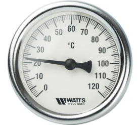 Термометр биметаллический с погружной гильзой 63 мм, штуц F+R801(T) 6350 Watts 10005800(03.01.040) в Волгограде 1