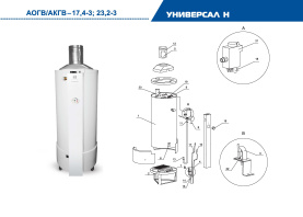 Газовый котел напольный ЖМЗ АОГВ-17,4-3 Универсал Sit (442000) в Волгограде 2