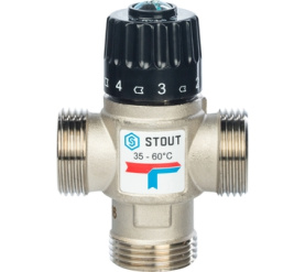 Термостатический смесительный клапан для систем отопления и ГВС 1 НР 35-60°С STOUT SVM-0020-166025 в Волгограде 1