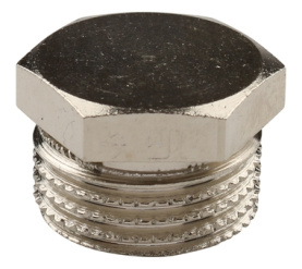 Заглушка НР никелированная 1/2 для стальных труб резьбовой TIEMME 1500172(1878N0004) в Волгограде 3