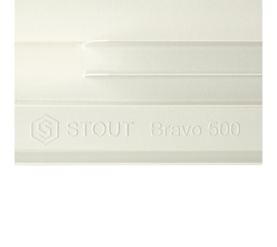 Радиатор алюминиевый боковое подключение STOUT Bravo 500 14 секций SRA-0110-050014 в Волгограде 9