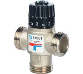 Термостатический смесительный клапан для сиcтем отопления и ГВС 1 НР 35-60° STOUT SVM-0020-256025 в Волгограде 0
