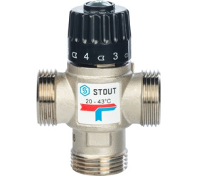 Термостатический смесительный клапан для систем отопления и ГВС 1 НР 20-43° STOUT SVM-0020-164325 в Волгограде 2