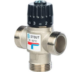 Термостатический смесительный клапан для систем отопления и ГВС 1 НР 35-60°С STOUT SVM-0020-166025 в Волгограде 0