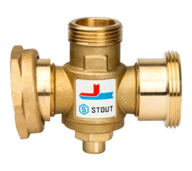 Термостатический смесительный клапан G 1 1/2M-G 1 1/2F-G 1M 70°С STOUT SVM-0050-327008 в Волгограде 2