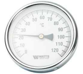 Термометр биметаллический с погружной гильзой 100 мм F+R801(T) 10075 Watts 10006071(03.03.060) в Волгограде 0