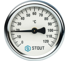 Термометр биметаллический накладной с пружиной. Корпус Dn 63 мм STOUT SIM-0004-630015 в Волгограде 1